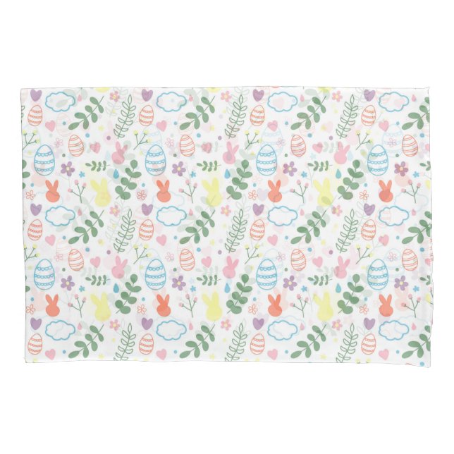 Cute Colourful Easter Pillowcase (Front)