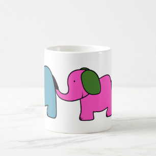 Cute colourful  elephant cartoons coffee mug