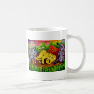 cute colourful elephants coffee mug