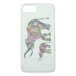 Cute Colourful Elephants Illustration Case-Mate iPhone Case