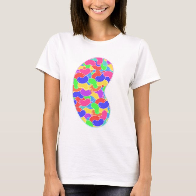 Cute Colourful Epic Jellybeans Candy Fun Design T-Shirt (Front)