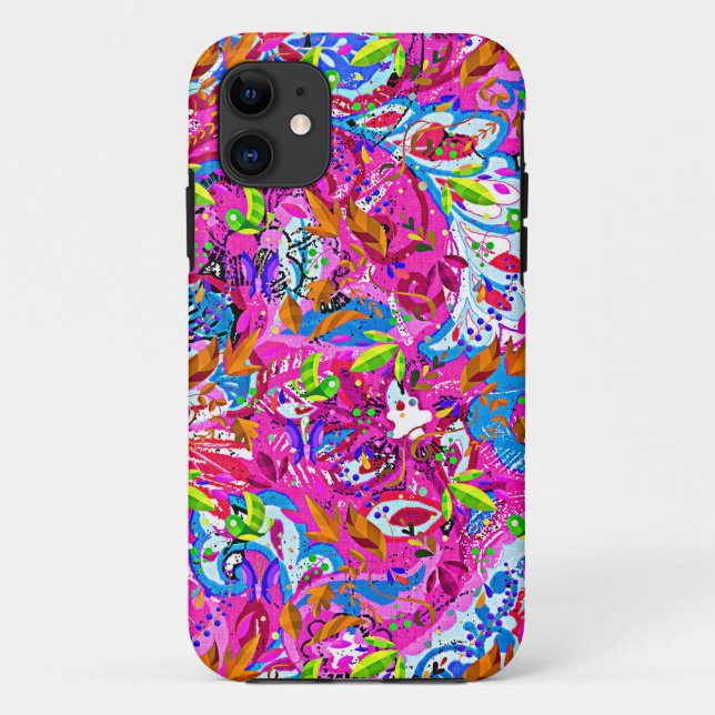 Cute colourful fantastic abstract floral Case-Mate iPhone case (Back)