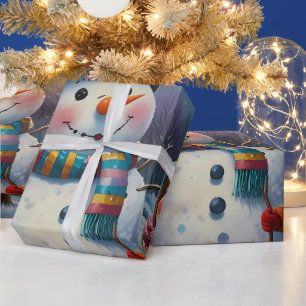 Cute Colourful Festive Christmas holiday wrapping  Paper