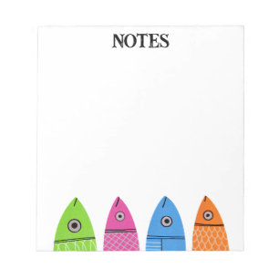 Cute Colourful Fish Notepad
