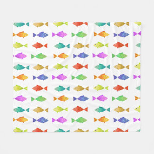 Cute colourful fish pattern Fleece Blanket
