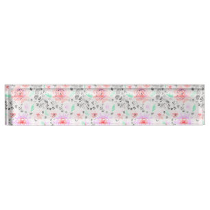 Cute colourful floral aztec nameplate
