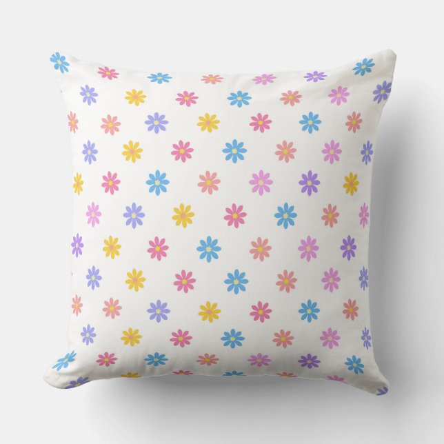 Cute Colourful Floral Cushion (Front)