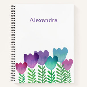 Cute Colourful Floral Custom Notebook