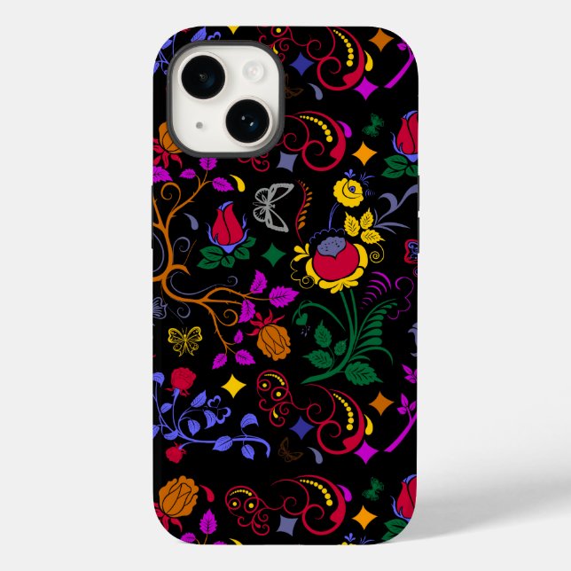 Cute colourful floral pattern  Case-Mate iPhone case (Back)