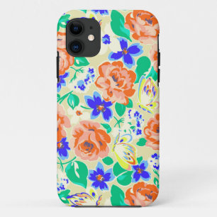 Cute colourful floral pattern iPhone 11 case