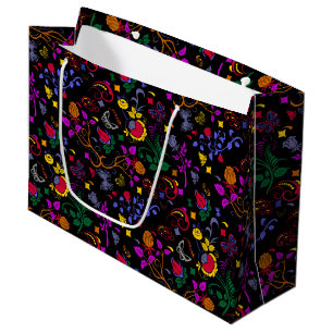 Cute colourful floral pattern  large gift bag
