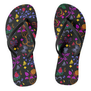 Cute colourful floral pattern  thongs