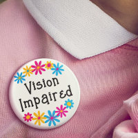 Cute Colourful Floral Typography Vision Impaired