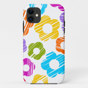 Cute colourful flower girly cheerful floral patter iPhone 11 case
