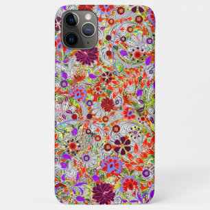 Cute colourful flowers collage design iPhone 11 pro max case
