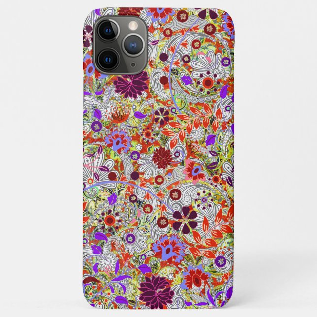 Cute colourful flowers collage design Case-Mate iPhone case (Back)