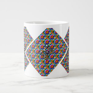 Cute Colourful Flowers Pattern Large Coffee Mug
