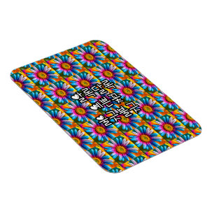 Cute Colourful Flowers Pattern Magnet