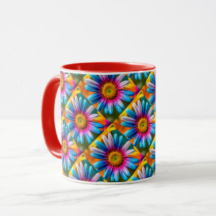 Cute Colourful Flowers Pattern Mug