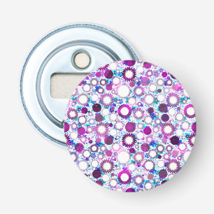 Cute colourful flowers suns patterns bottle opener