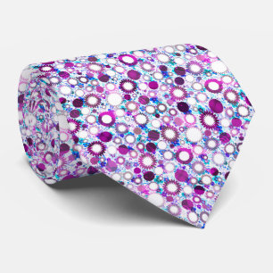 Cute colourful flowers suns patterns tie