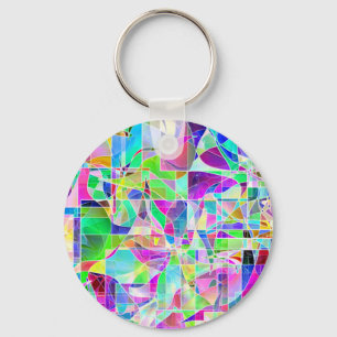 Cute colourful fragments design key ring