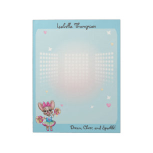 Cute Colourful Frenchie Pawsitive School Spirit Notepad