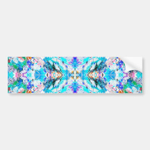 Cute colourful fresque painting design bumper sticker