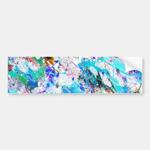 Cute colourful fresque painting design bumper sticker