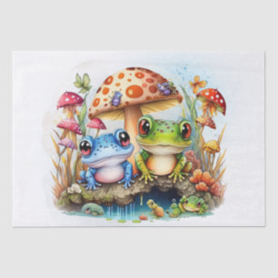 Cute Colourful Frogs Tissue Paper