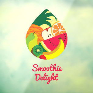 Cute Colourful Fruit Juice Smoothie Logo Custom Ba