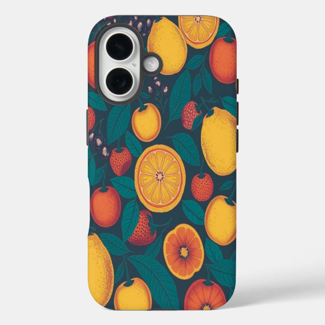 Cute Colourful Fruit Pattern – Fun Summer Design  Case-Mate iPhone Case (Back)