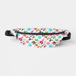 Cute colourful funny monsters patterns bum bags
