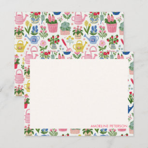 Cute Colourful Garden Flowers Card