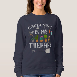 Cute Colourful Gardening is My Therapy Plants Swea Sweatshirt