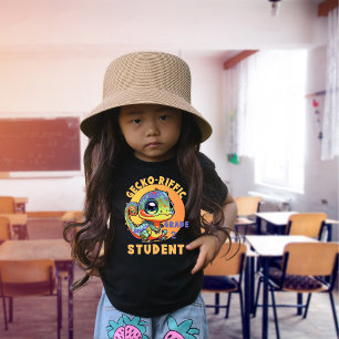 Cute Colourful Gecko School Year Name Gecko-riffic T-Shirt