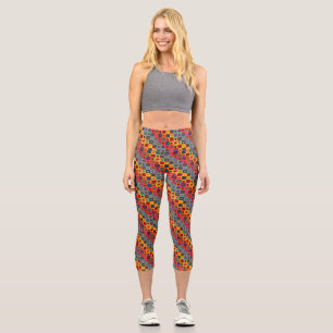 Cute colourful geometric patterns mouse pad capri leggings