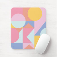 Cute Colourful Geometric Shapes Collage Artwork