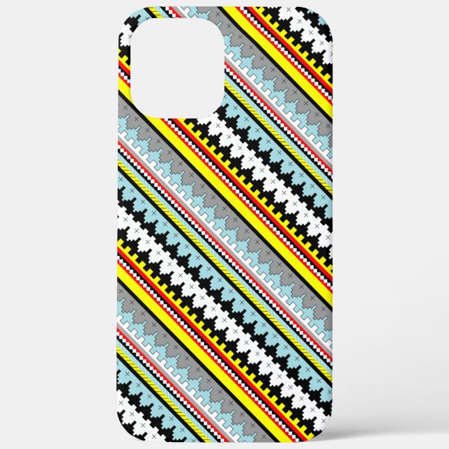 Cute colourful geometric stripes pattern Case-Mate iPhone case (Back)