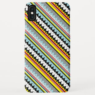 Cute colourful geometric stripes pattern iPhone XS max case