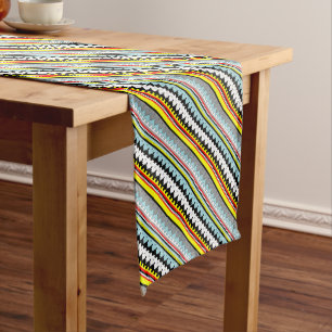 Cute colourful geometric stripes pattern Case-Mate Long Table Runner