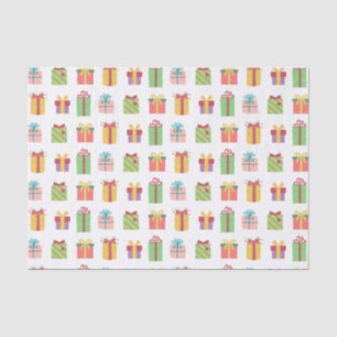 Cute Colourful Gift Boxes Pattern Tissue Paper