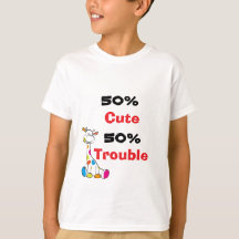 Cute Colourful Giraffe 50% Trouble Art