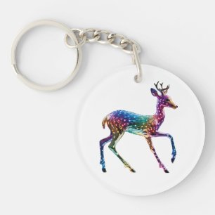 Cute Colourful Giraffe Key Ring