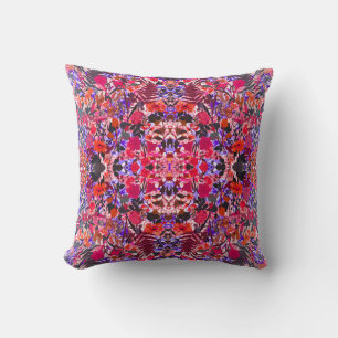Cute colourful girley vintage flowers mixed cushion