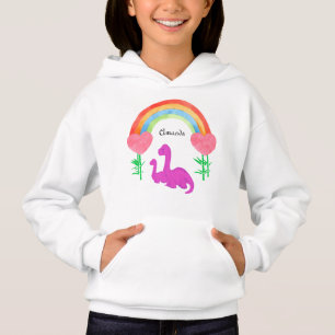 Cute Colourful Girls Rainbow and Dinosaur