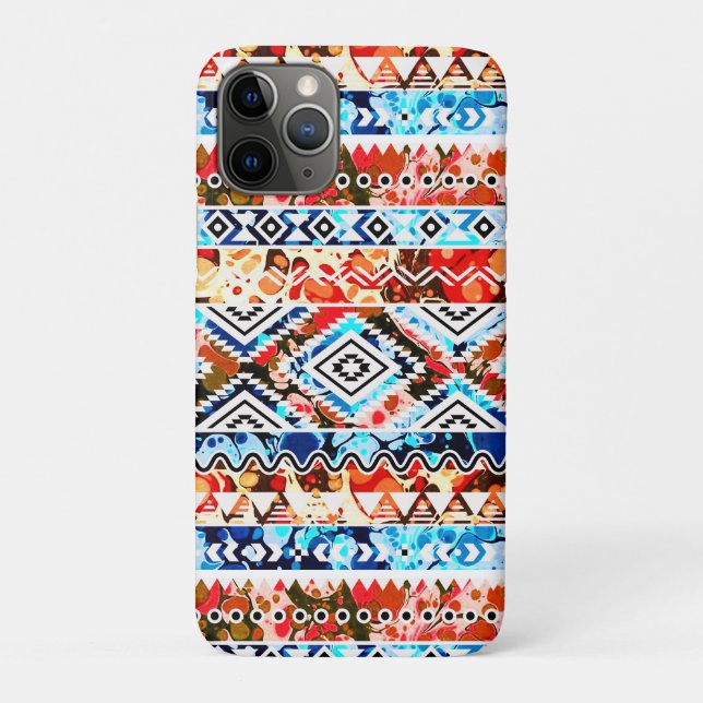 Cute colourful girly aztec patterns Case-Mate iPhone case (Back)