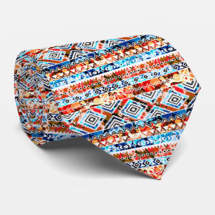 Cute colourful girly aztec patterns tie