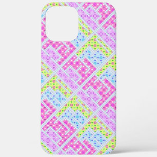 Cute colourful girly geometric graffiti patterns iPhone 12 pro max case