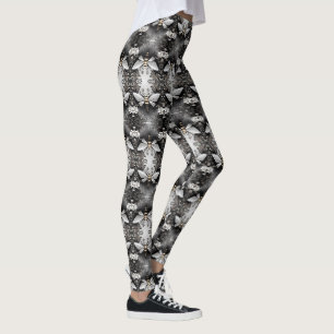 Cute Colourful Gold Bee Leggings